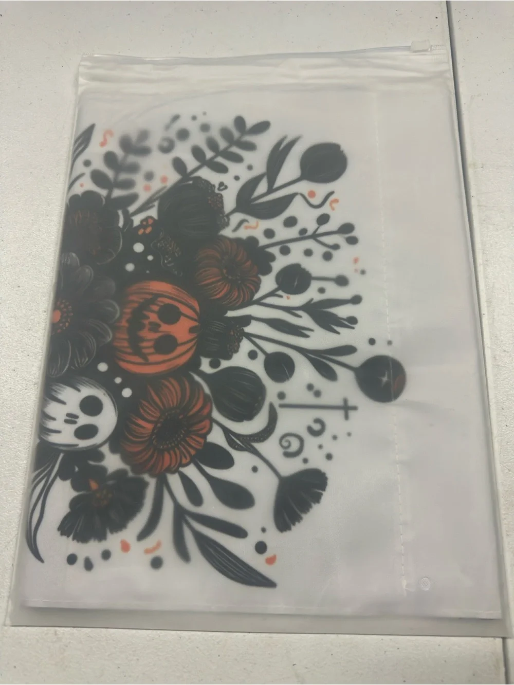 Halloween Pumpkin Bouquet Decorative Flag - Orange & Black